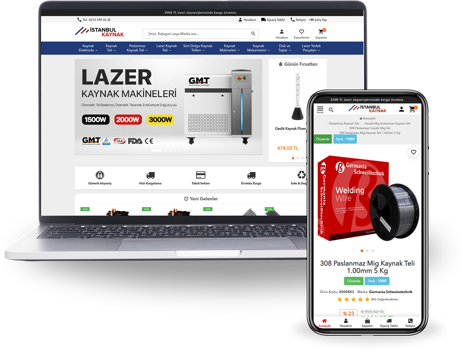 Kaynak Malzemesi e-ticaret sitesi — kaynak makinesi ürünleri